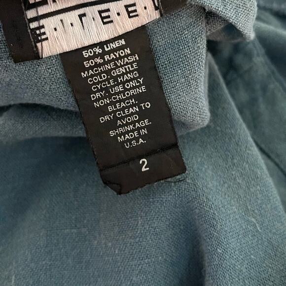 VTG 80’s Eileen Fisher Linen Blend Set Laganlook Oversized Minimalist Size S/M - Picture 10 of 16